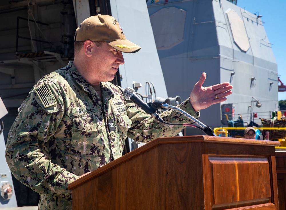 USS Dewey (DDG 105) Conducts Change of Command Ceremony