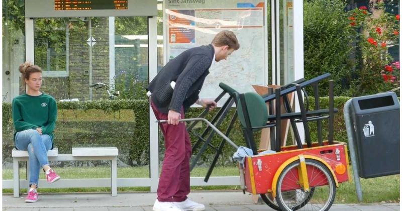 Man transforms bus stop into ‘first class’ experience