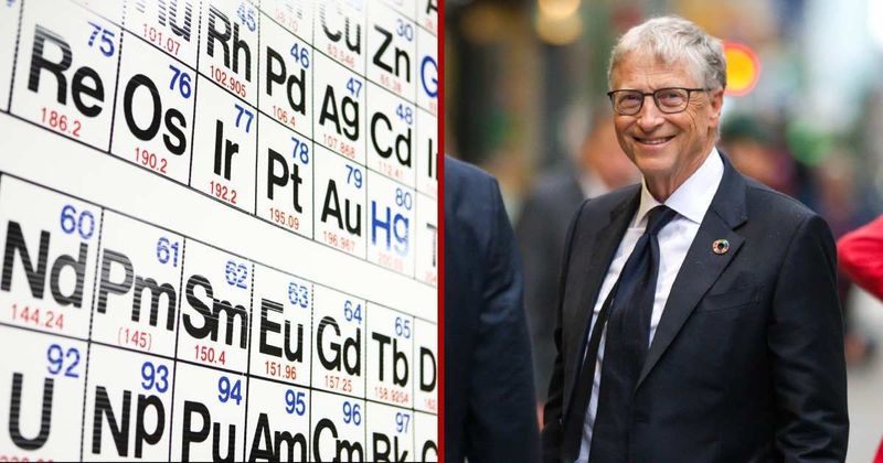 Bill Gates revealswhy he has a wall-mounted periodic table with samples of each chemical