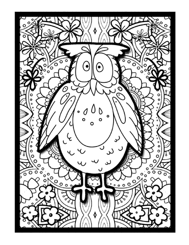 Owls Mindfulness Mandala Colouring Pages, Birds Printable Colouring ...