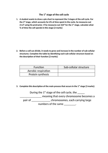 Mitosis and Meiosis REVISION (AQA GCSE) | Teaching Resources