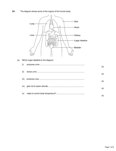 AQA B3 mini tests with mark schemes and ums | Teaching Resources