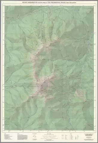 MOUNT WASHINGTON and the heart of THE PRESIDENTIAL RANGE, New Hampshire.;Washburn, Bradford;1988;15453.002