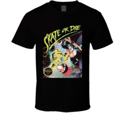 Skate Or Die Nes Nintendo Old School Retro Video Game Fan Distressed T