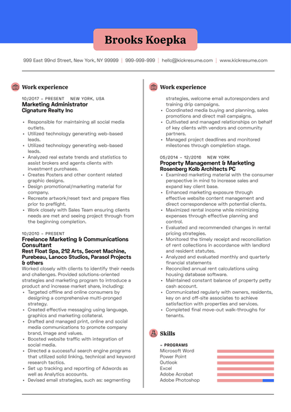 Marketing Manager CV Example