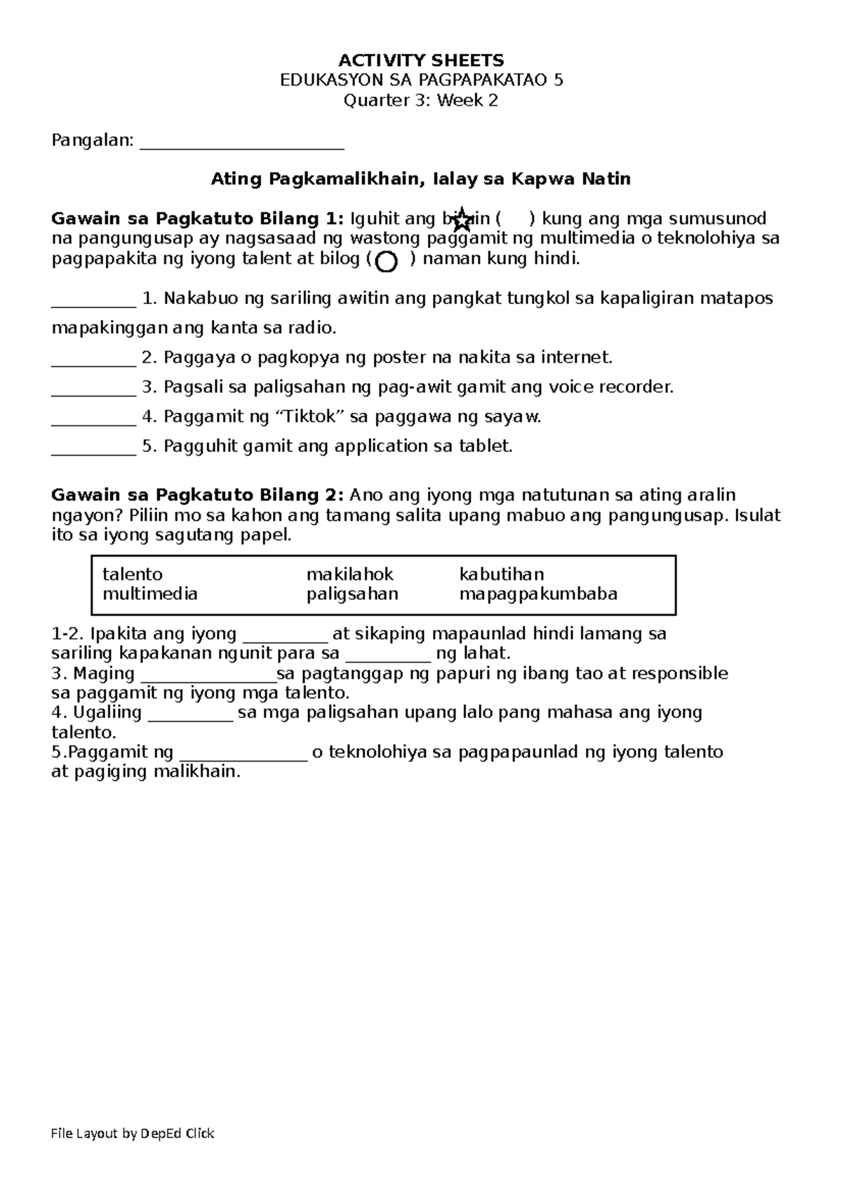 Esp 8 Module 1 Group Activity Sheet - vrogue.co