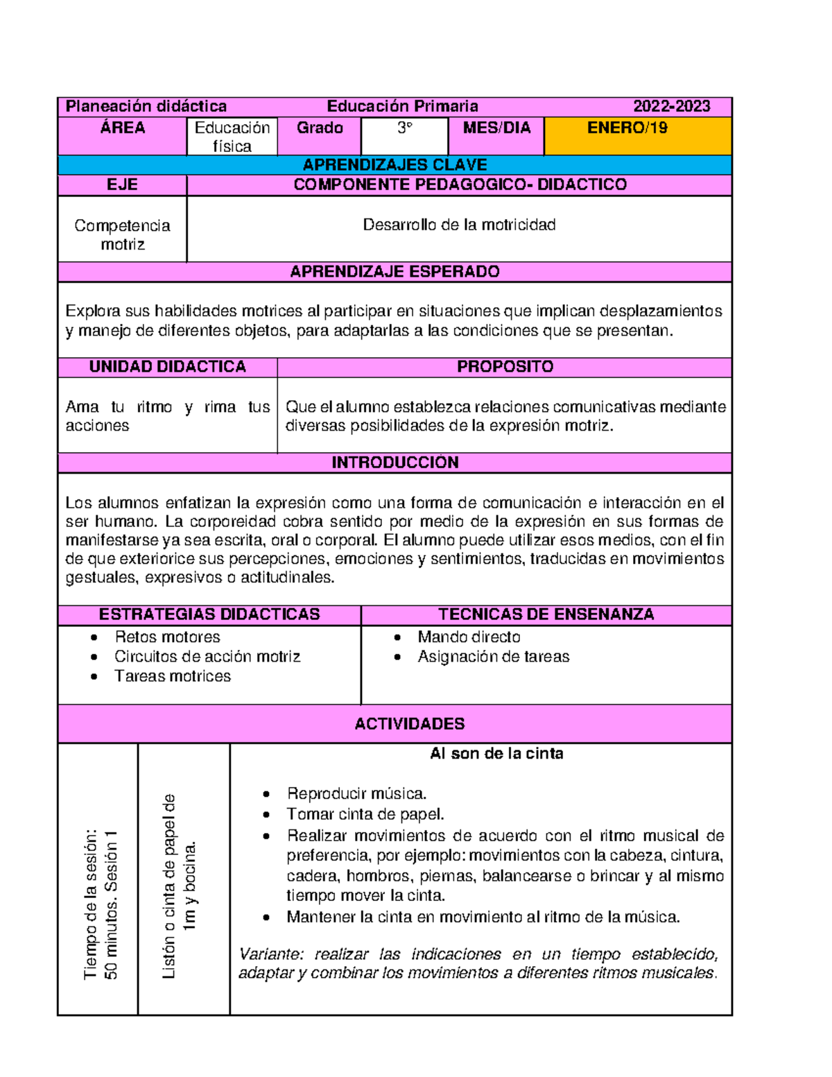 Planeaciones De Educacion Fisica Preescolar Primaria Y Secundaria ...