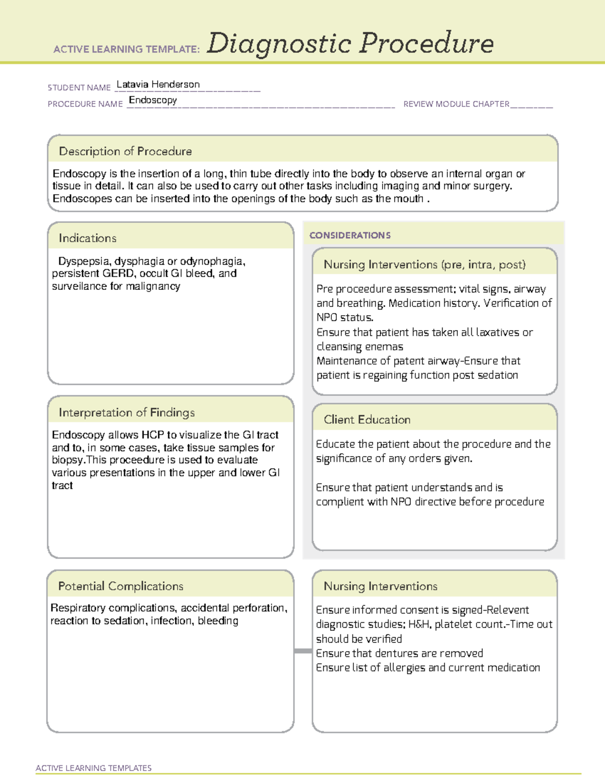 Ati Diagnostic Template Diabetes