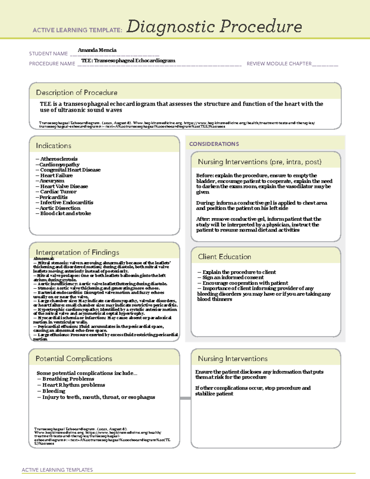 Diagnostic Procedure (wk. 4) - ACTIVE LEARNING TEMPLATES Diagnostic ...