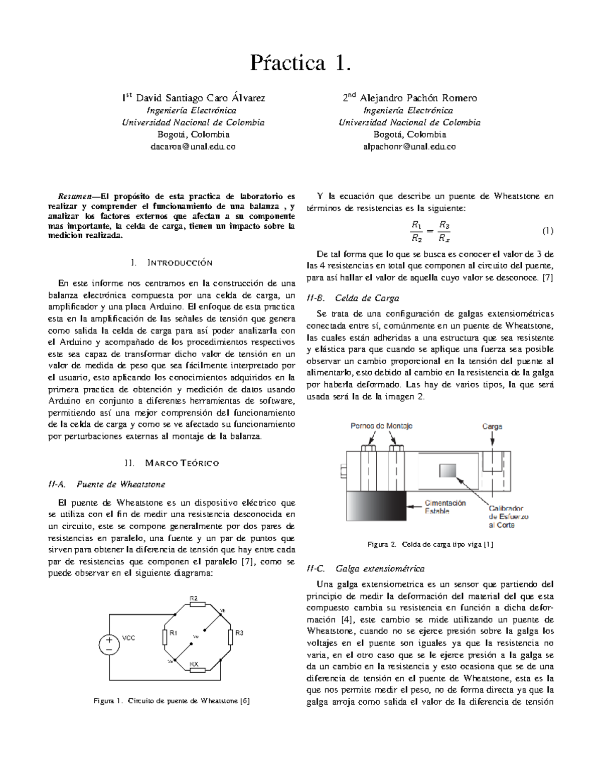 Práctica 2 preinfo - P ́ractica 1. 1 st David Santiago Caro ́Alvarez ...