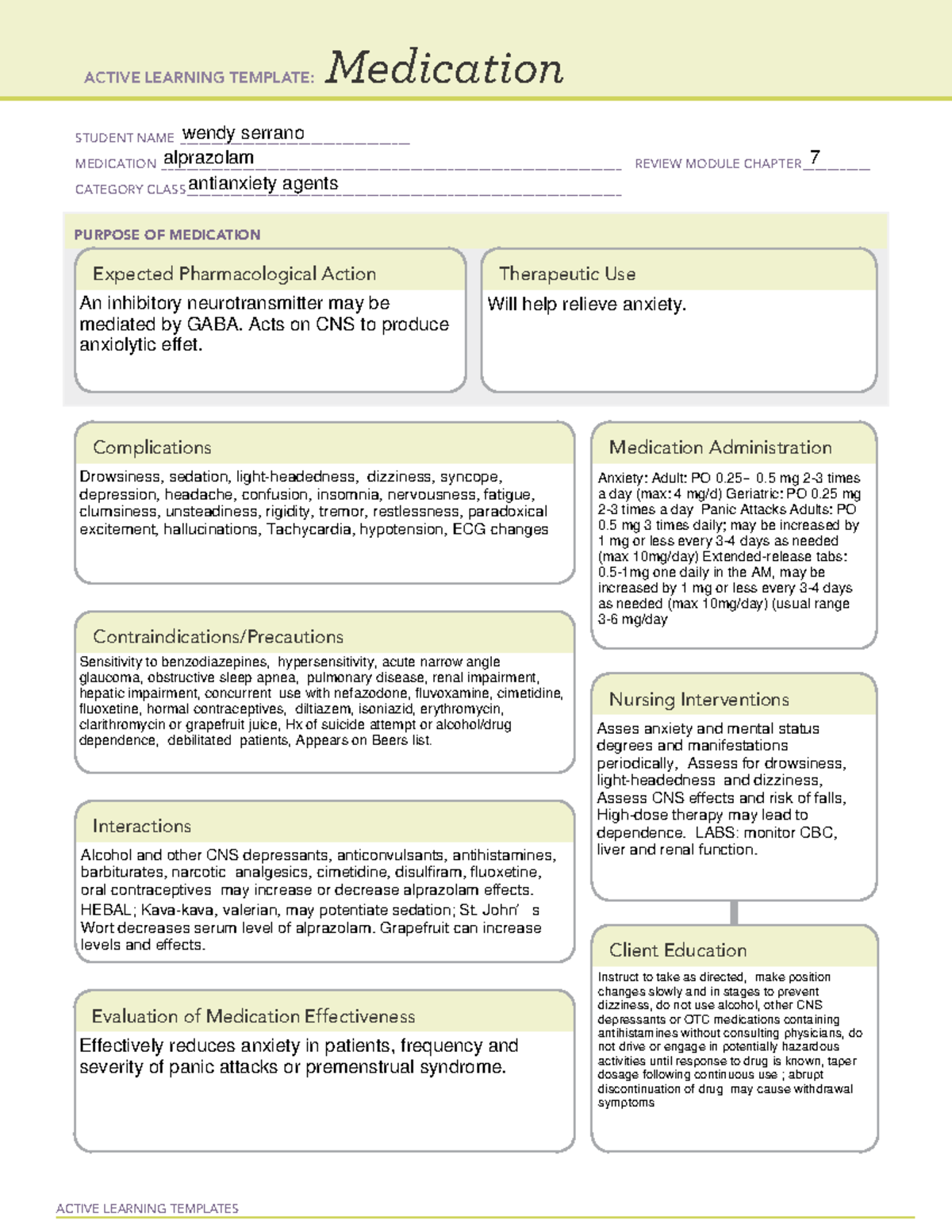 Active Learning Template Medication - prntbl.concejomunicipaldechinu.gov.co