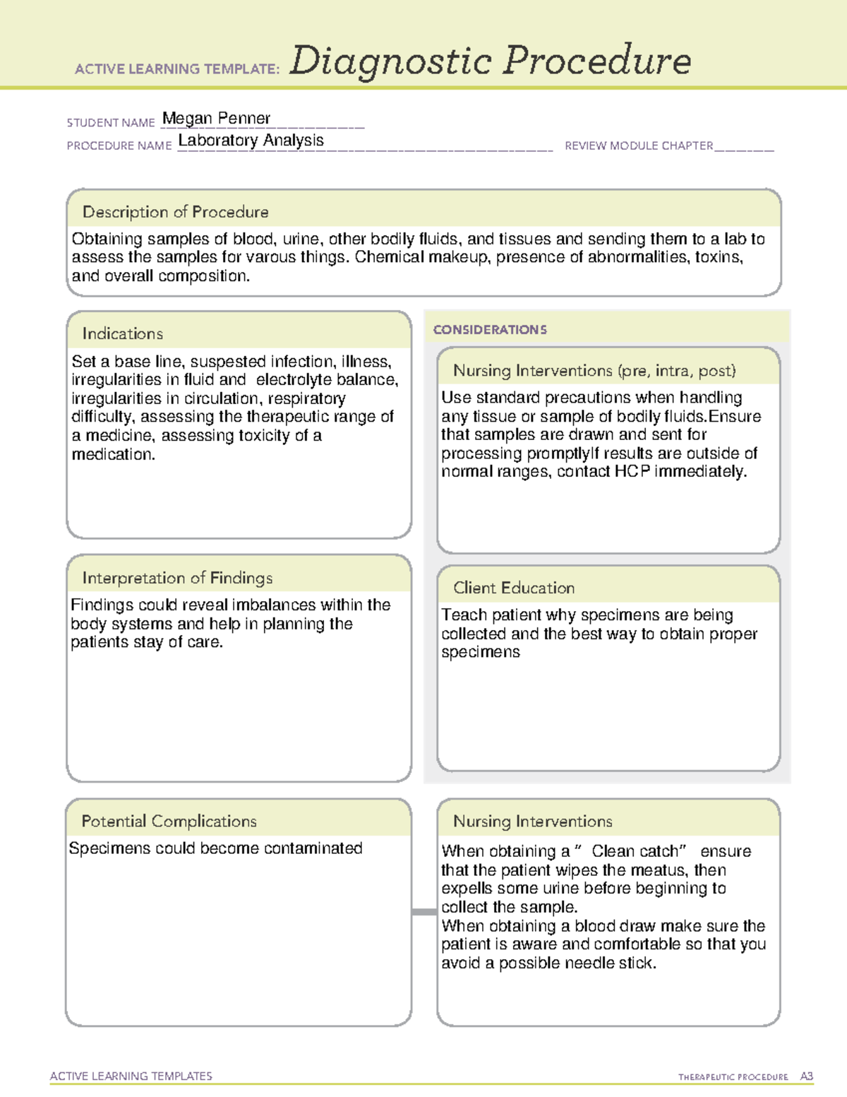 Ati Diagnostic Procedure Template Myelography Active Learning - Vrogue