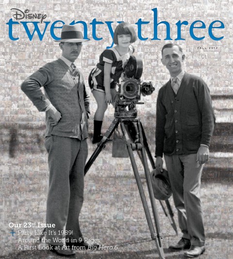 Disney twenty-three Fall 2014 cover art featuring young Walt and Roy