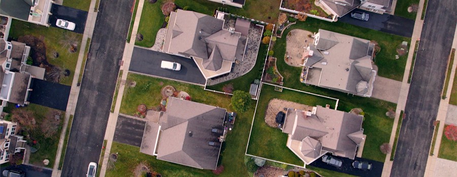 Aerial view of a South Amboy, NJ residential neighborhood