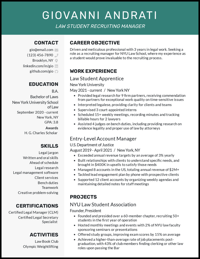 Law Graduate Resume - Christinareadsya Blog