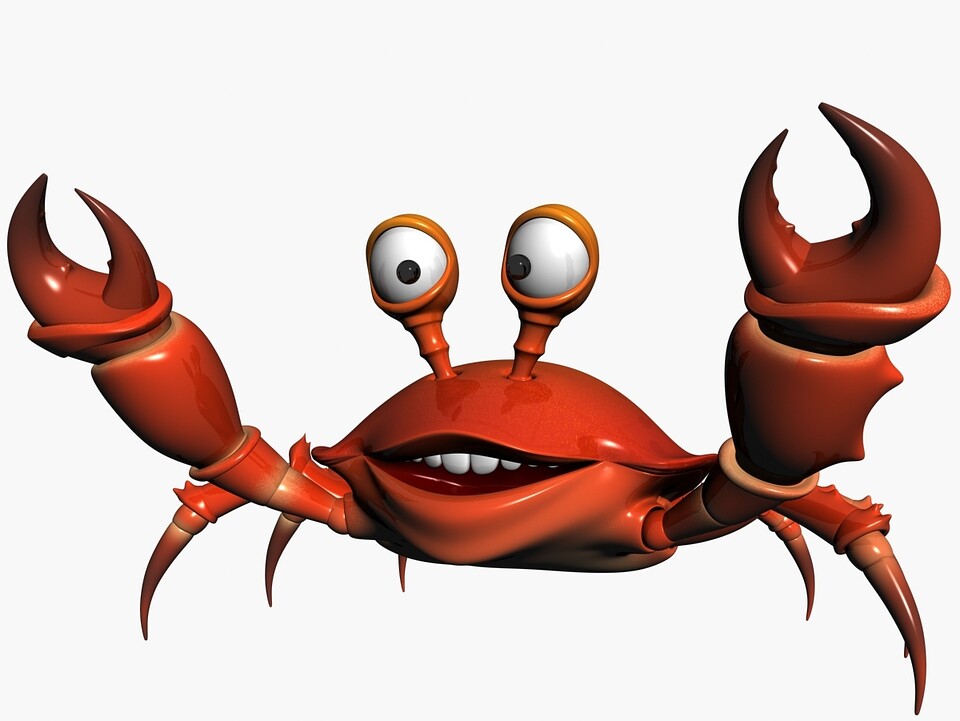 Cartoon Crab RIGGED and ANIMATED