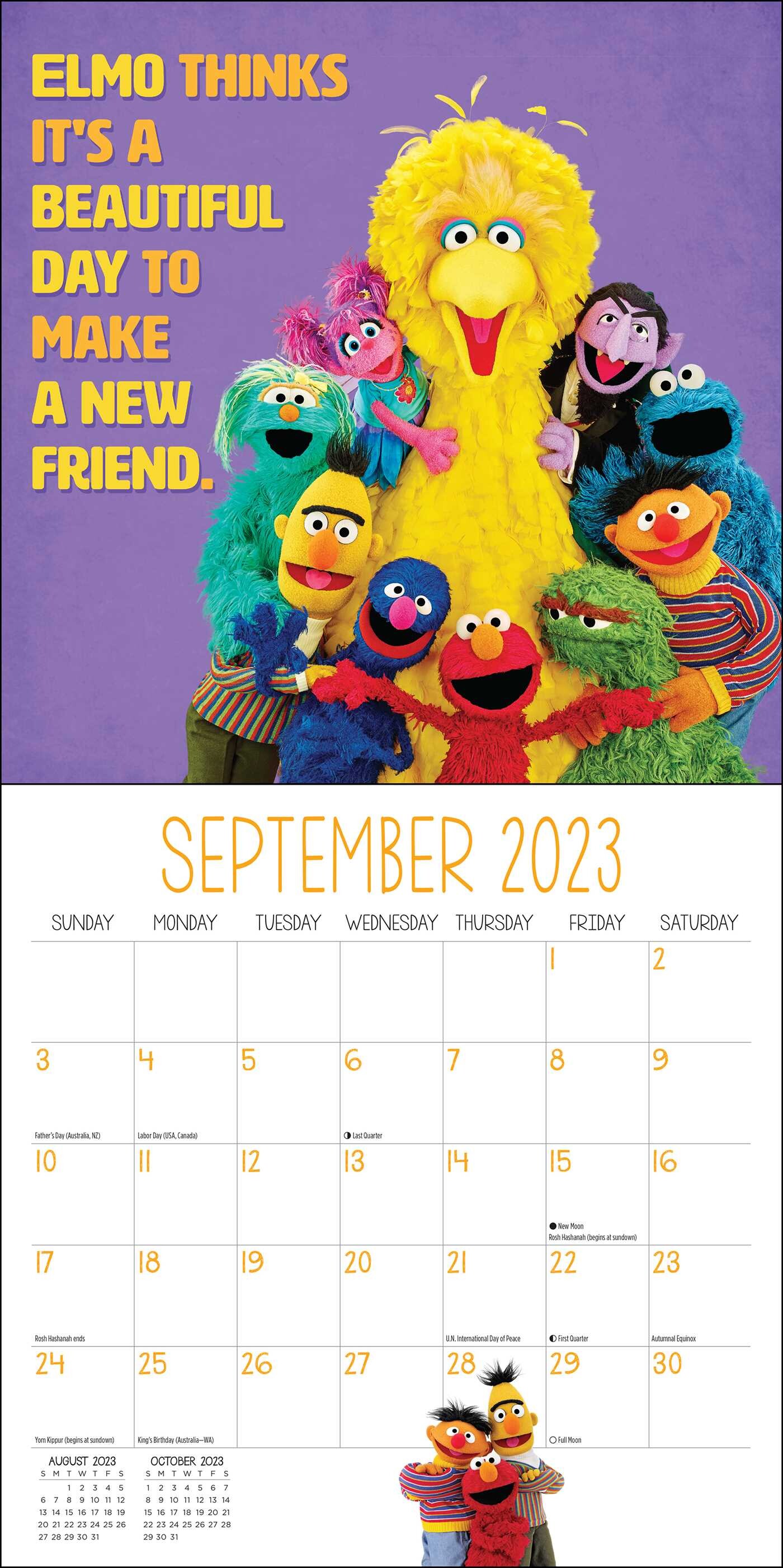 Sesame Street Elmo Loves You 16Month 20232024 Wall Calendar Book