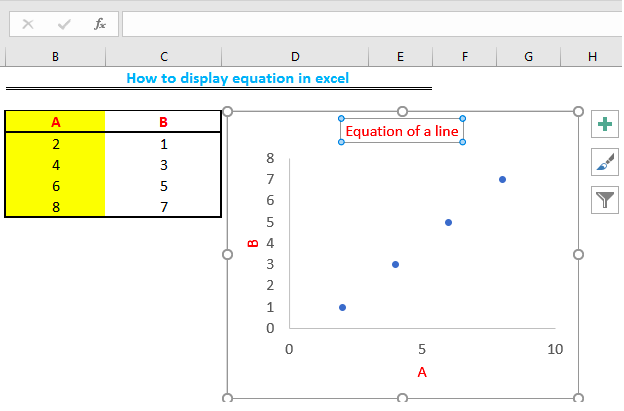 how to add equation graph excelchat distance time decreasing speed