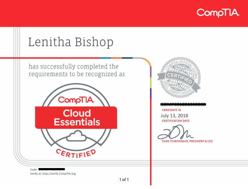 CompTIA Cloud Essentials+ Certification