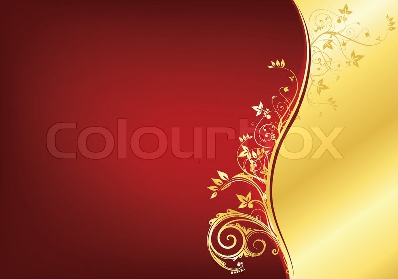 Red and Gold Retro Swirl Texture Background. Vector. | Stock vector |  Colourbox