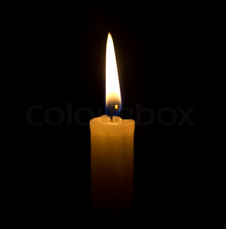 candle on a black background | Stock image | Colourbox