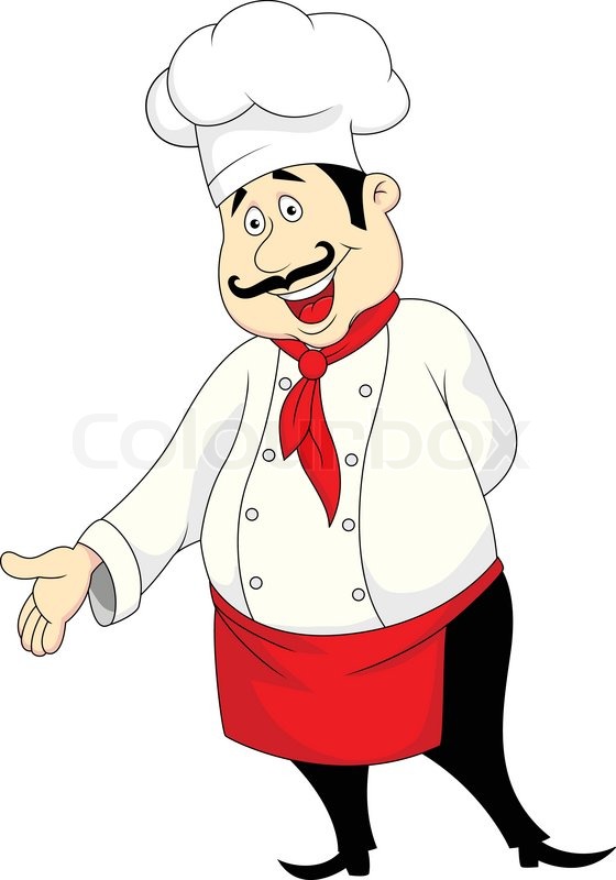 Happy chef cartoon | Stock vector | Colourbox