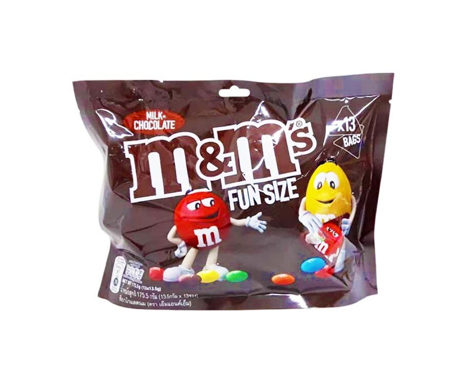 M&amp;M&#39;s Milk Chocolate Candies Fun Size (13 Bags x 13.5g) 175.5g