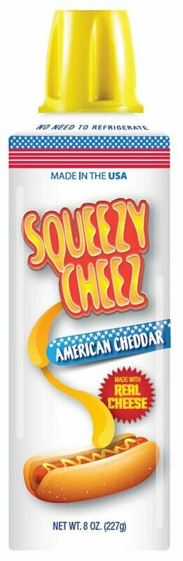 SQUEEZY CHEEZ  CHEESE IN A CAN 
AMERICAN CHEDDAR  227gm