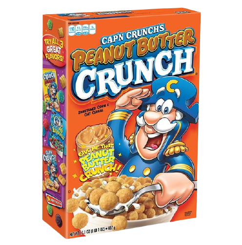 CAPT'N CRUNCH PEANUT BUTTER CEREAL 355gm