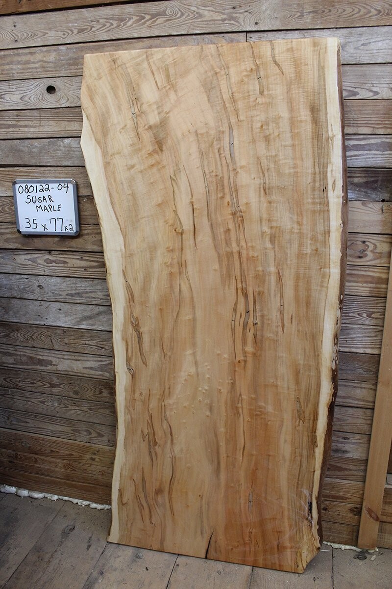 Live Edge Sugar Maple Slab Wood