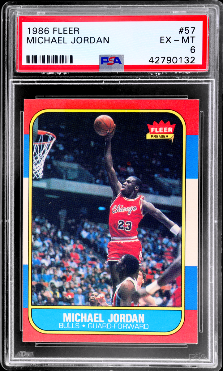 1986 Fleer Michael Jordan #57 PSA 6