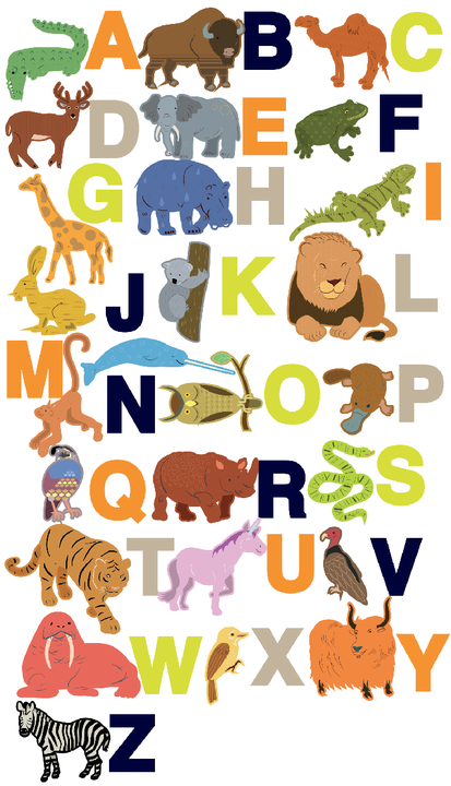 Alphabet Zoo - Wall Decal | DesignYourWall