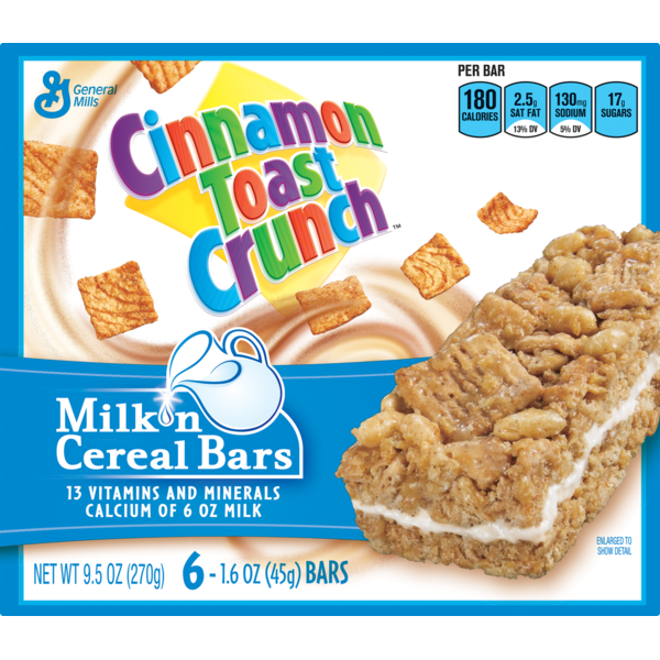 Cinnamon Toast Crunch Milk N Cereal Bars 1 6 Oz Instacart