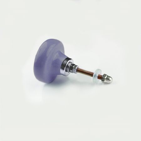 Purple Ceramic Button Knob