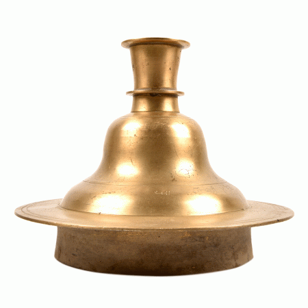 Old Bronze Bell Shaped Hookah Base