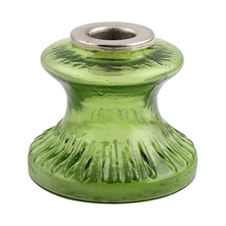 Green Depression Glass Candle Holder