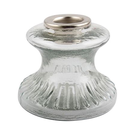 Clear Depression Glass Candle Holder (Set of 1 Piece)