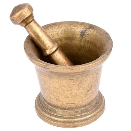 Vintage Small Brass Mortar and Pestle