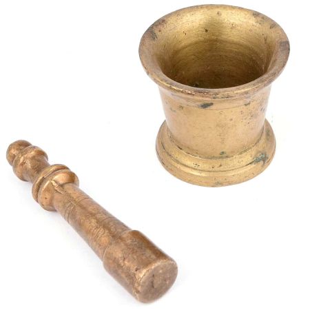 Vintage Small Brass Mortar and Pestle