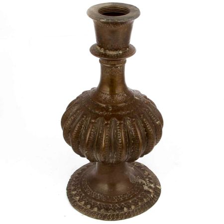 Vintage Engraved Brass Hookah Base Pot