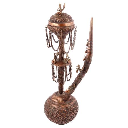 Copper Hookah Embossed Design and Ornamentation