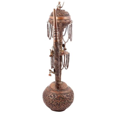 Copper Hookah Embossed Design and Ornamentation