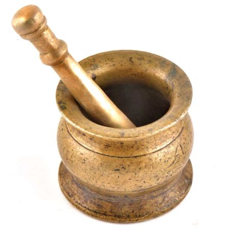 Traditional Brass Mortar Pestle