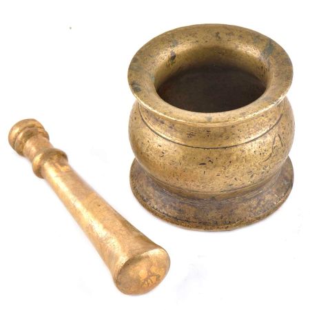 Traditional Brass Mortar Pestle