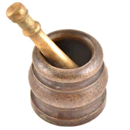 Vintage Brass or Bronze Mortar and Pestle