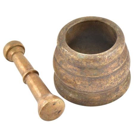 Kitchen Brass Traditional Morter And Pestle