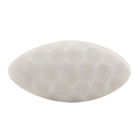 White Oval Stone Dresser Knobs