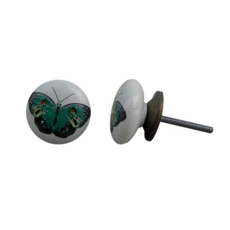 Green Butterfly Kids Knob