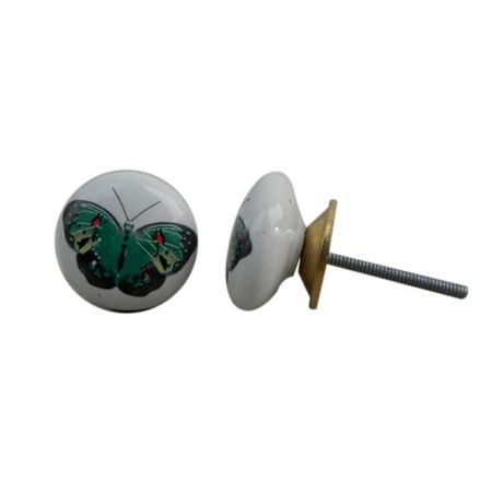 Green Butterfly Kids Knob