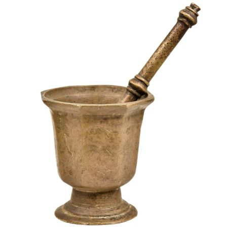 Brass Traditional Mortar & Pestle Ural for Medicine And Spices